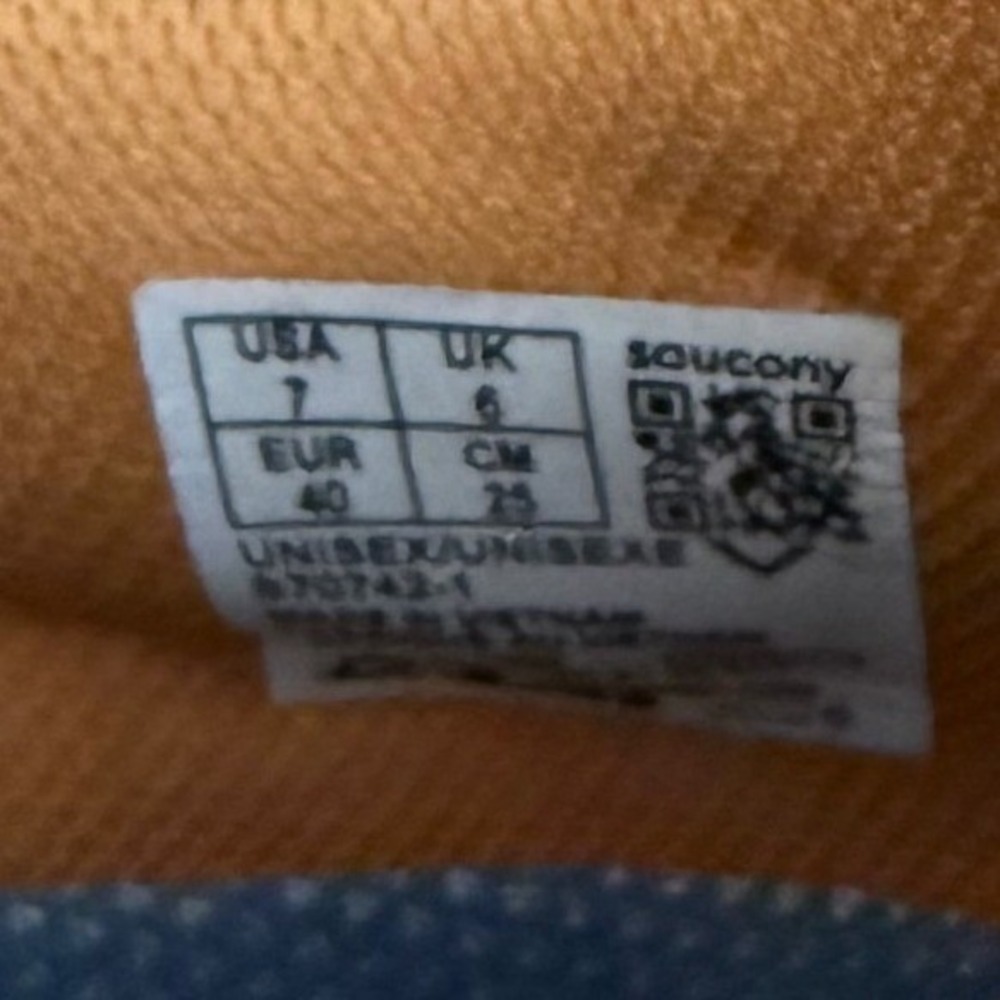 Saucony 3D Grid Hurricane Trail Running Shoes Brown Blue unisex Size 7 - Picture 9 of 10